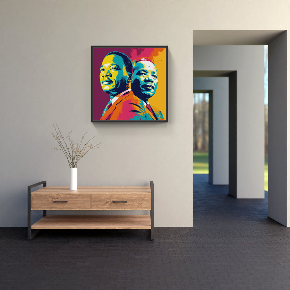 Martin Luther King Pop Power-Canvas-artwall-Artwall