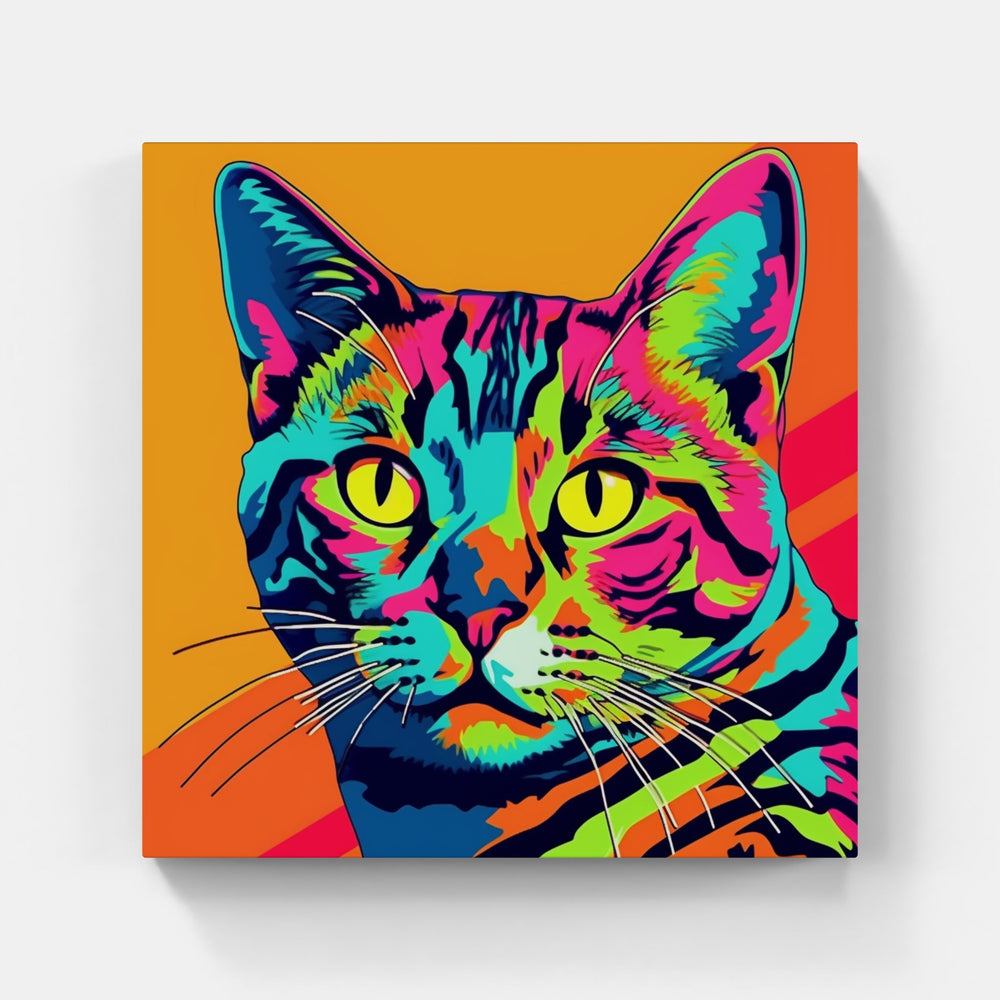 Cat purrs peace-Canvas-artwall-Artwall