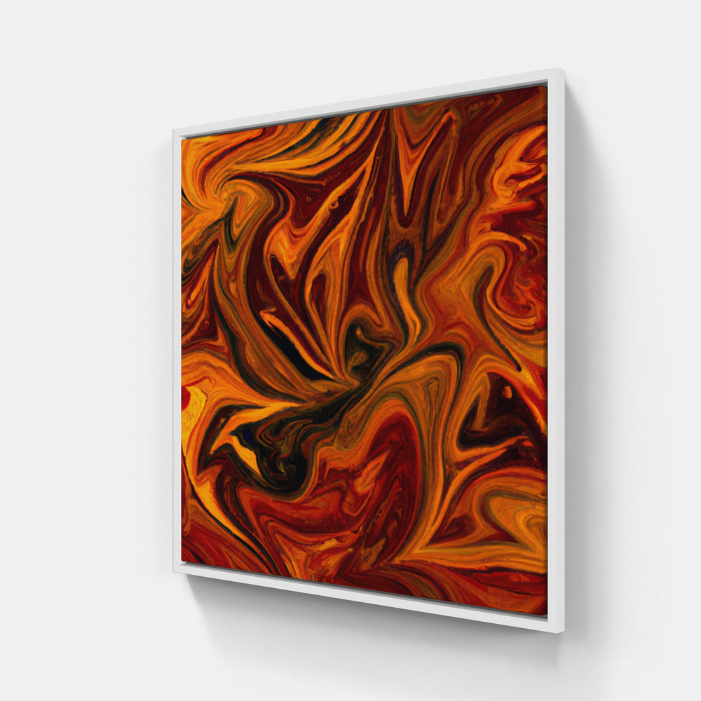 Orange Sunrise Glow-Canvas-artwall-20x20 cm-White-Artwall