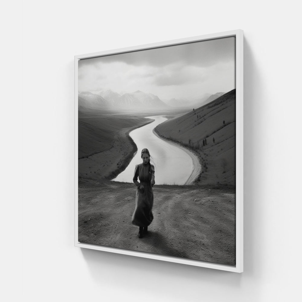 Silent Monochromatic Tales-Canvas-artwall-40x40 cm-White-Artwall