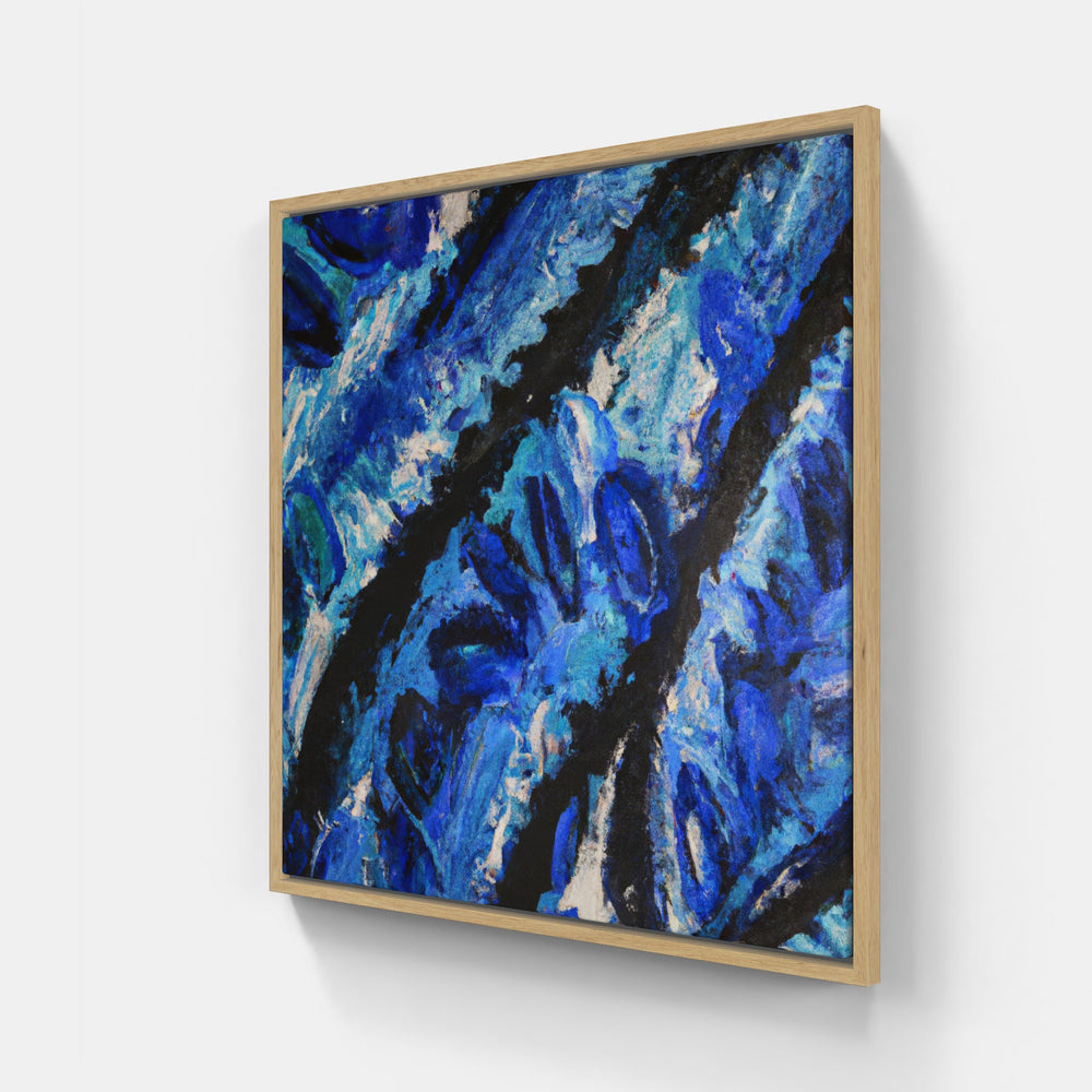 Blues on time fade-Canvas-artwall-20x20 cm-Wood-Artwall