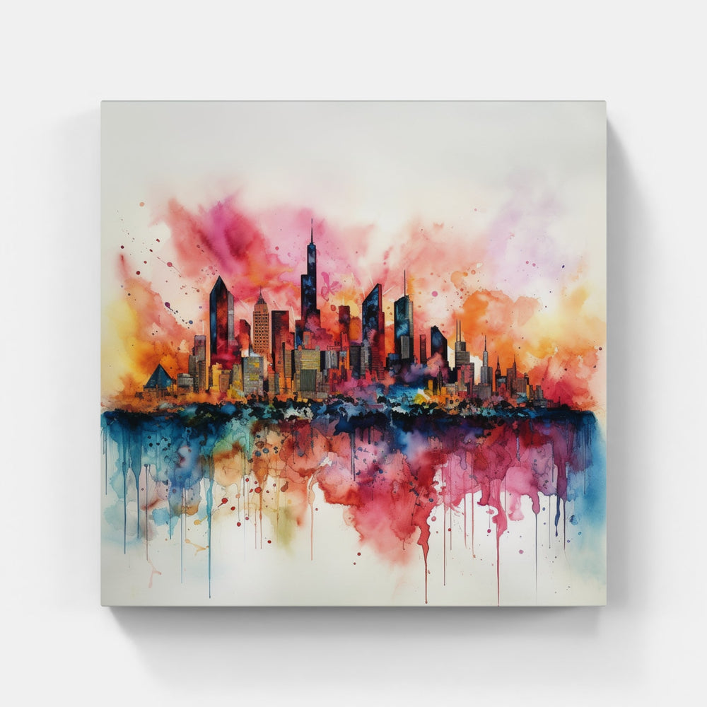 Striking City Skyline-Canvas-artwall-Artwall