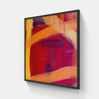Orange sunrise bright-Canvas-artwall-20x20 cm-Black-Artwall