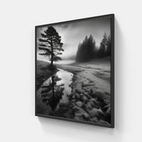 Whispers of Light and Dark-Canvas-artwall-40x40 cm-Black-Artwall