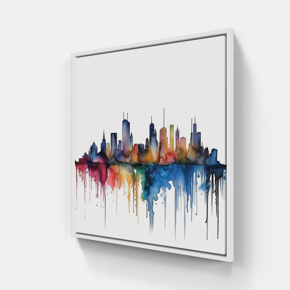 Enchanting Skyline Art-Canvas-artwall-20x20 cm-White-Artwall