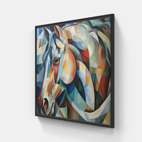 Free Horse Spirit-Canvas-artwall-20x20 cm-Black-Artwall