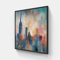 Empire State Mosaic-Canvas-artwall-20x20 cm-Black-Artwall