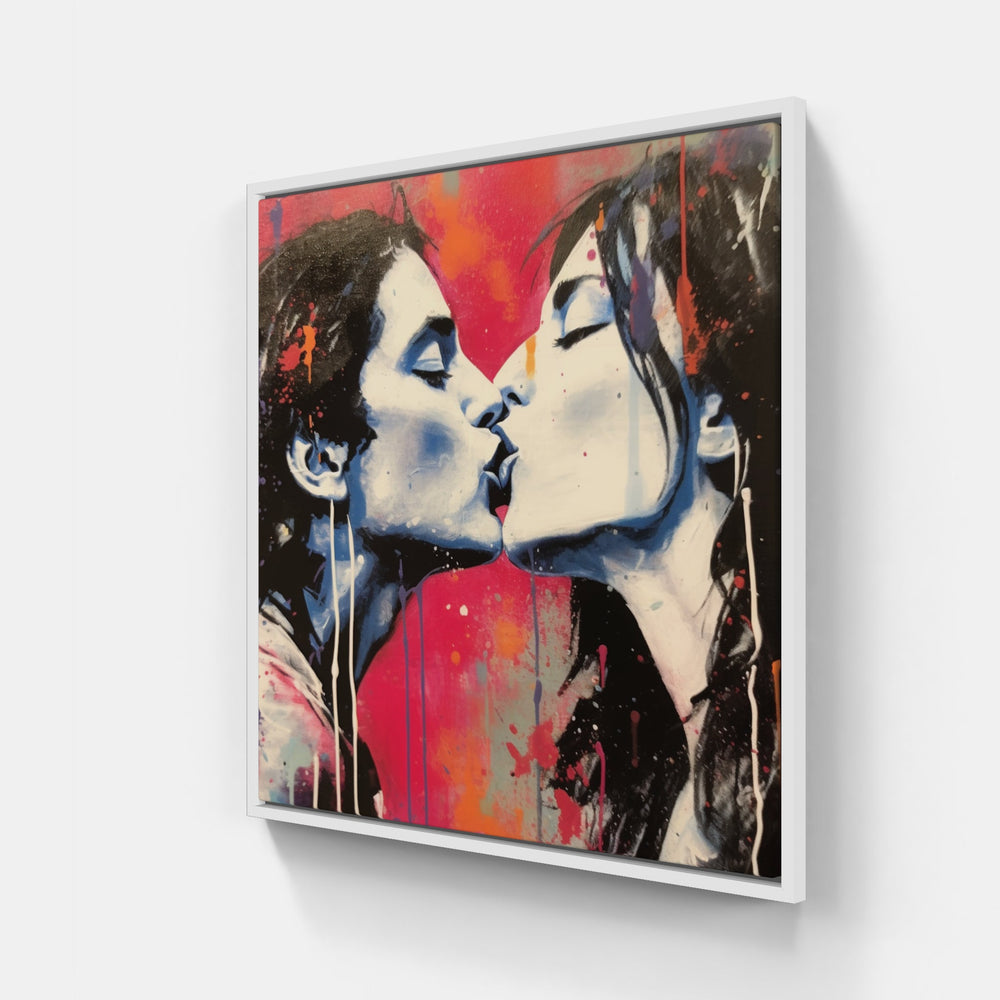 Tender Affection Bliss Connection-Canvas-artwall-20x20 cm-White-Artwall