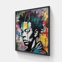 Street Rhymes.-Canvas-artwall-20x20 cm-Black-Artwall