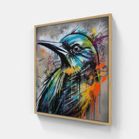 bird sings joy-Canvas-artwall-20x20 cm-Wood-Artwall