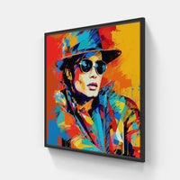 Michael Jackson King-Canvas-artwall-20x20 cm-Black-Artwall