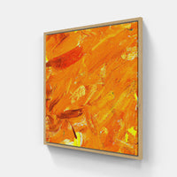 Orange sunsets radiate-Canvas-artwall-20x20 cm-Wood-Artwall