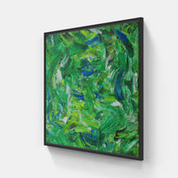 Green promise held-Canvas-artwall-20x20 cm-Black-Artwall