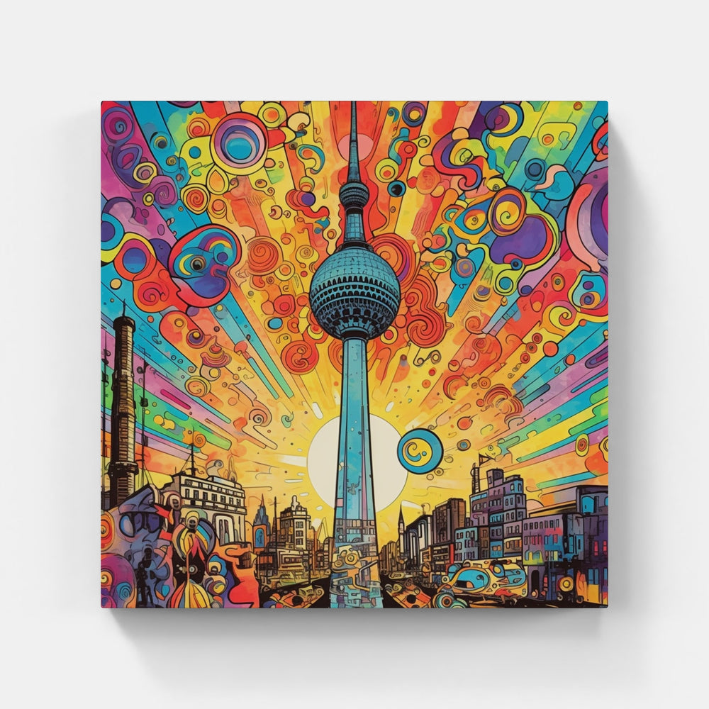 Berlin City Lights Symphony-Canvas-artwall-Artwall