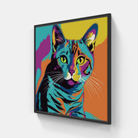 cat meow purr fur-Canvas-artwall-20x20 cm-Black-Artwall