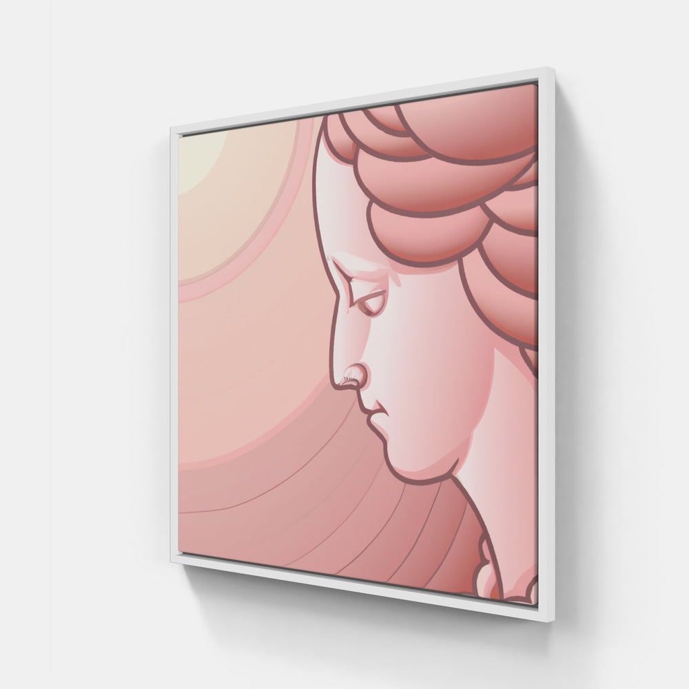 Pink Time Flies-Canvas-artwall-20x20 cm-White-Artwall