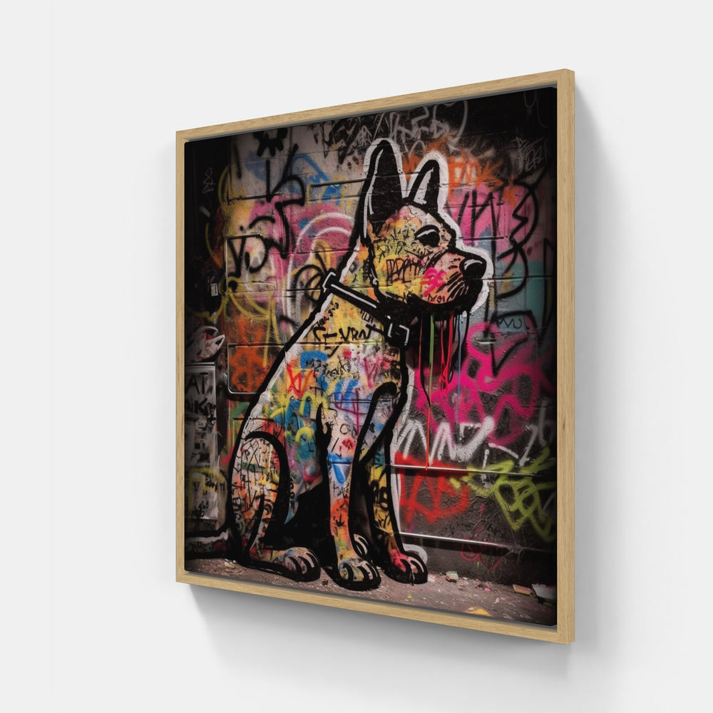 dog fur soft warm-Canvas-artwall-20x20 cm-Wood-Artwall