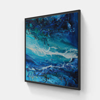blue shining-Canvas-artwall-20x20 cm-Black-Artwall