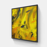 Yellow sunlight glows-Canvas-artwall-20x20 cm-Black-Artwall