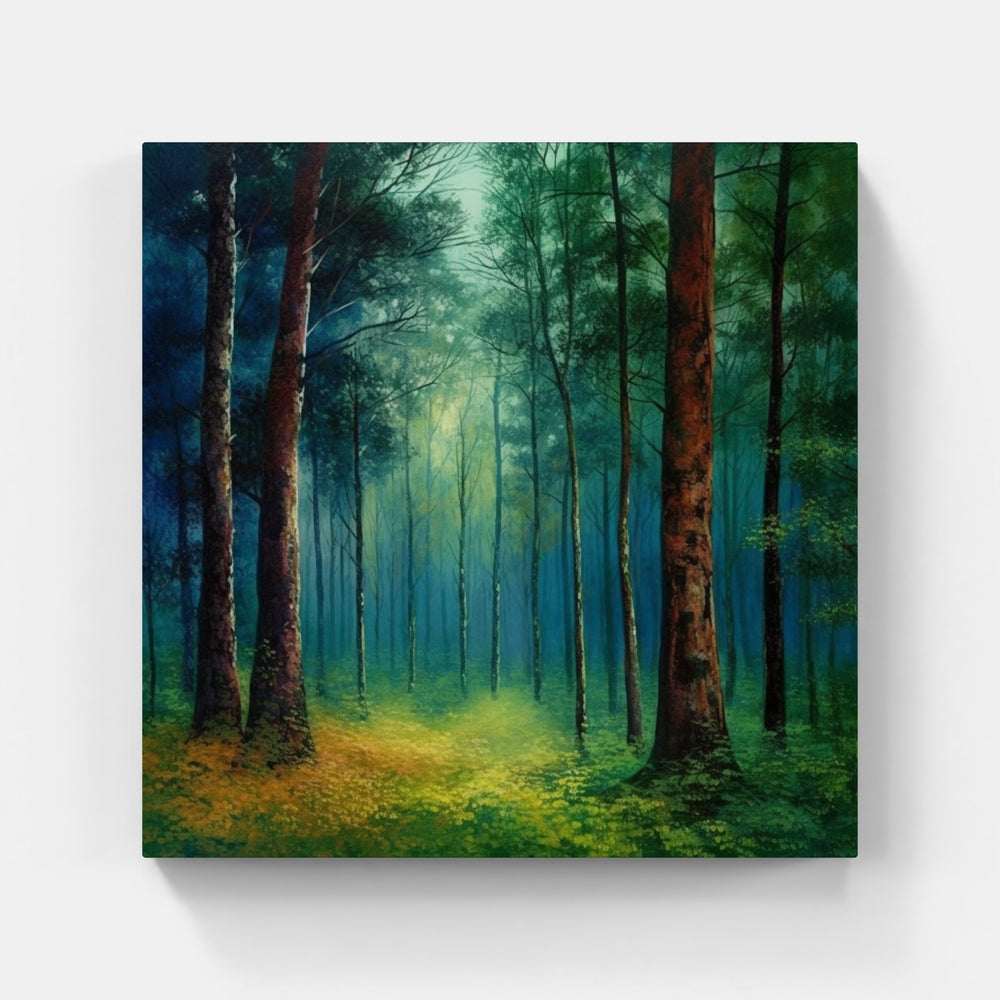 Serene Forest Lake-Canvas-artwall-Artwall