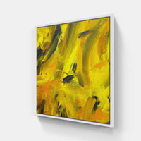 Yellow sunlight glows-Canvas-artwall-20x20 cm-White-Artwall