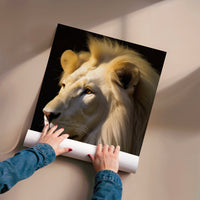 L'impression présentée en poster, sans encadrement, sur un mur neutre.