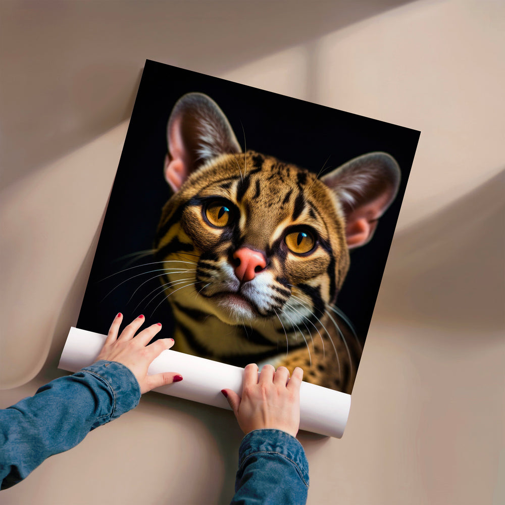 L'impression présentée en poster, sans encadrement, sur un mur neutre.
