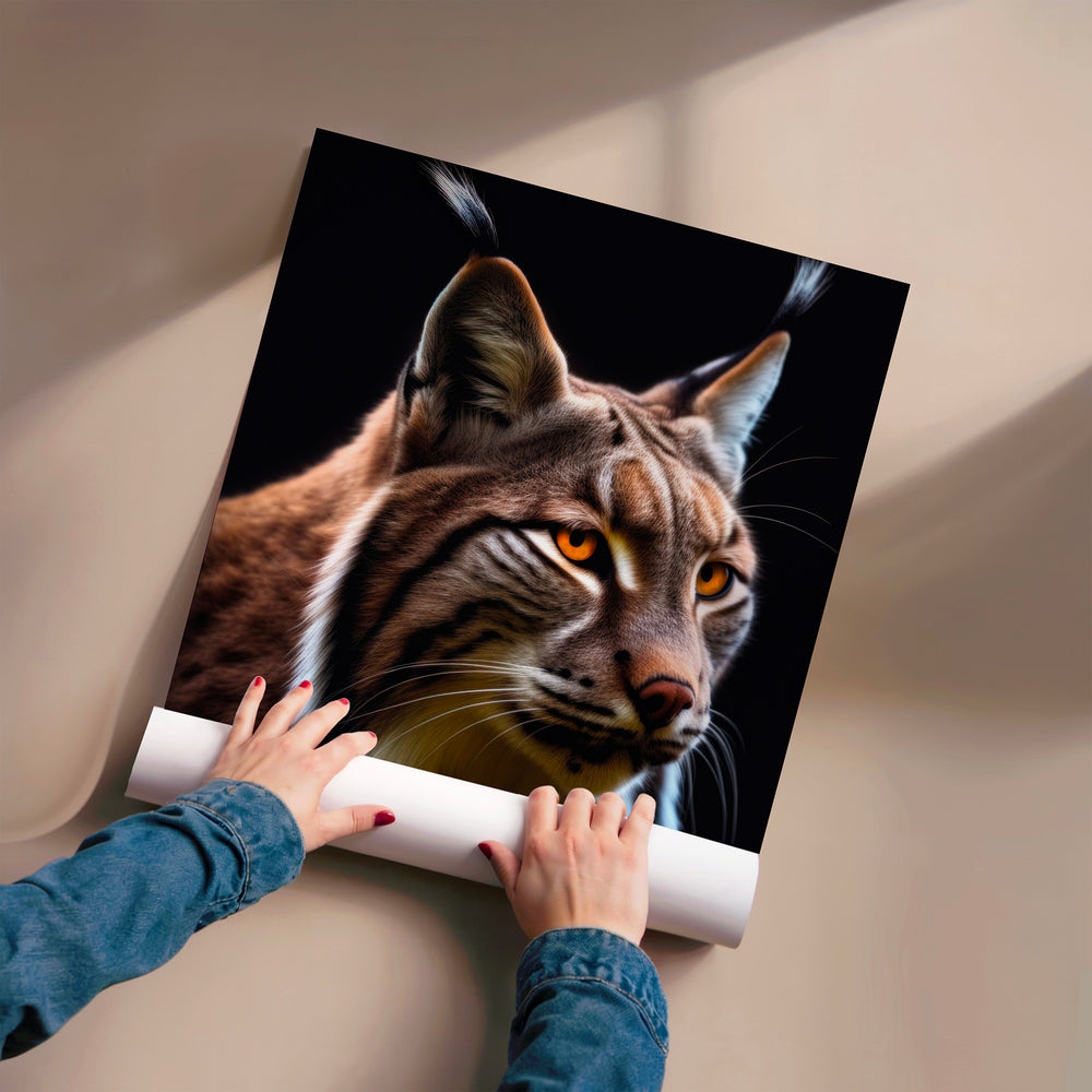 L'impression présentée en poster, sans encadrement, sur un mur neutre.