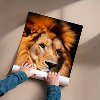 L'impression présentée en poster, sans encadrement, sur un mur neutre.