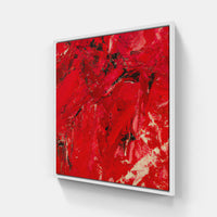 Red Rose Blooming-Canvas-artwall-20x20 cm-White-Artwall