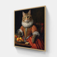 Italian Cat-Canvas-artwall-20x20 cm-Wood-Artwall