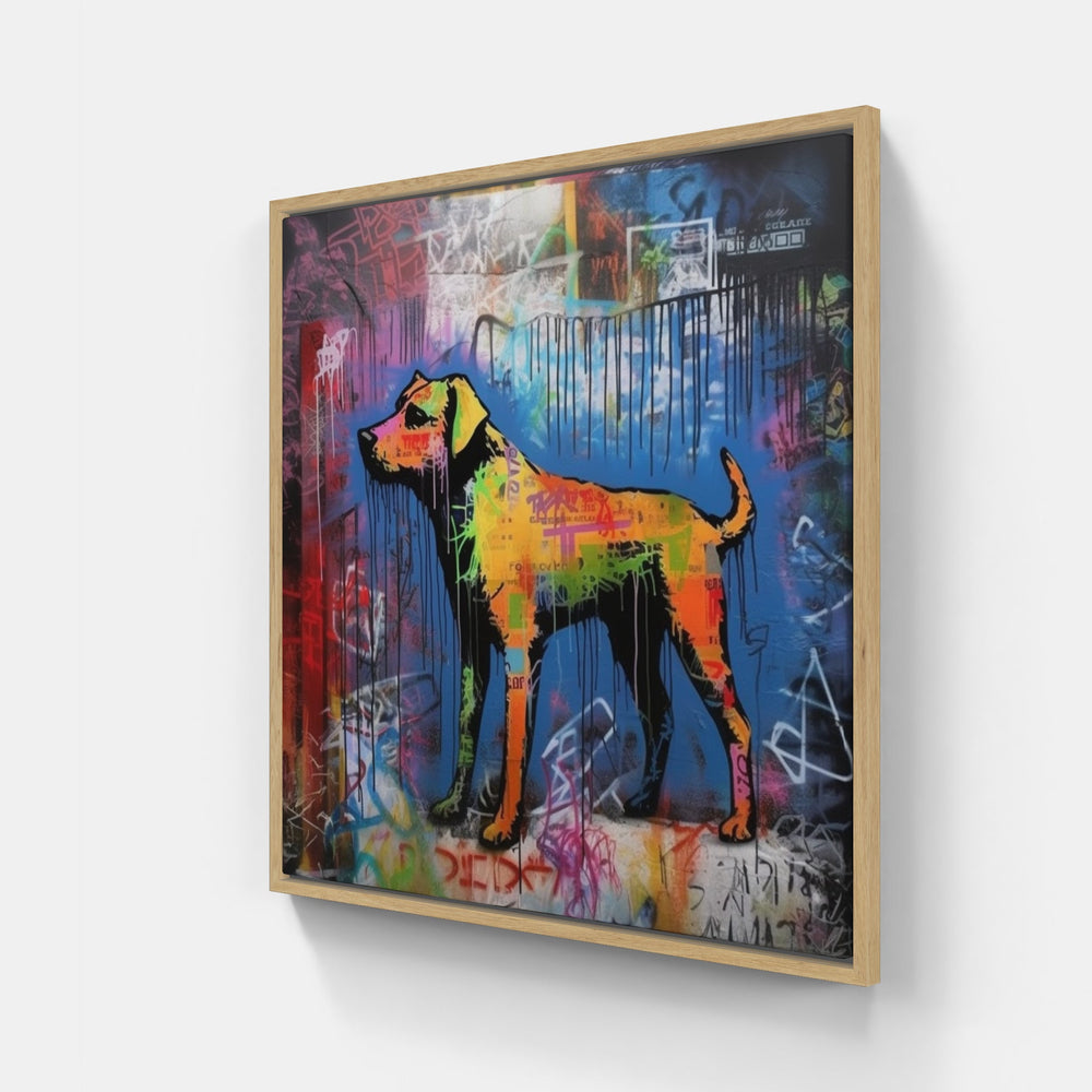 Dog bark woof-Canvas-artwall-20x20 cm-Wood-Artwall