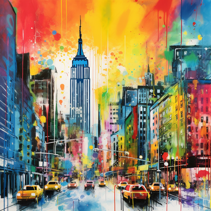 Urban Metropolis: NYC-Canvas-artwall-Artwall