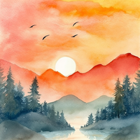 Enchanting Sunset Vista-Canvas-artwall-Artwall