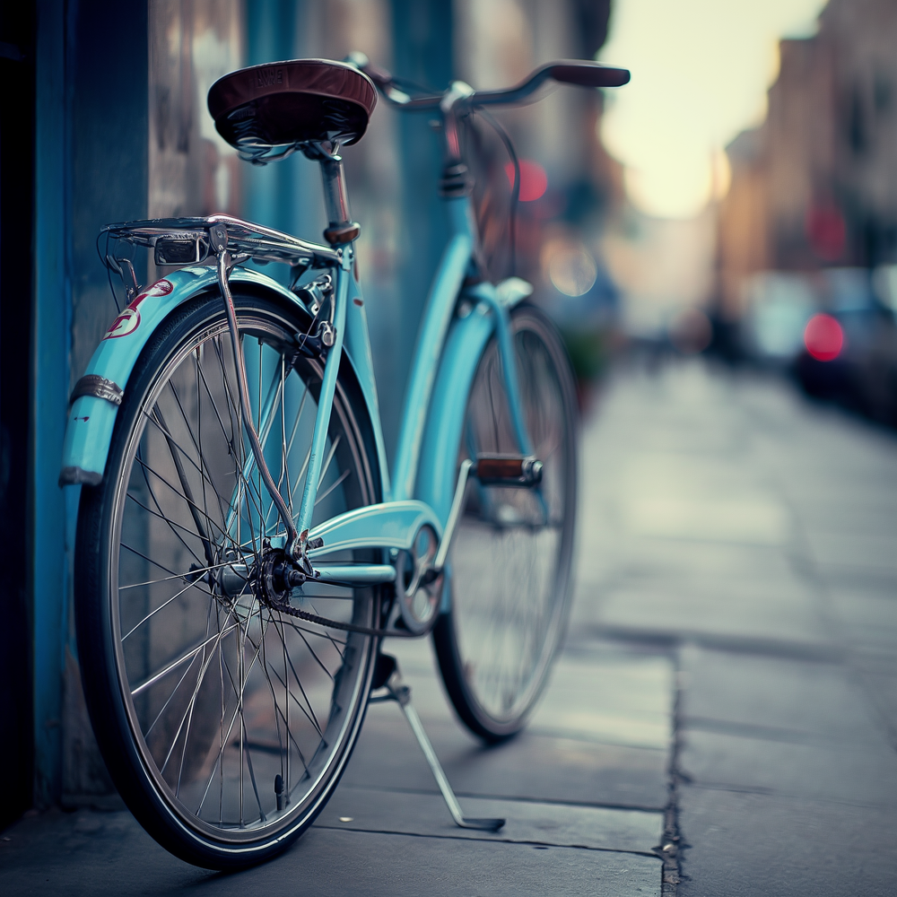 Blue Bike Design Art Photo