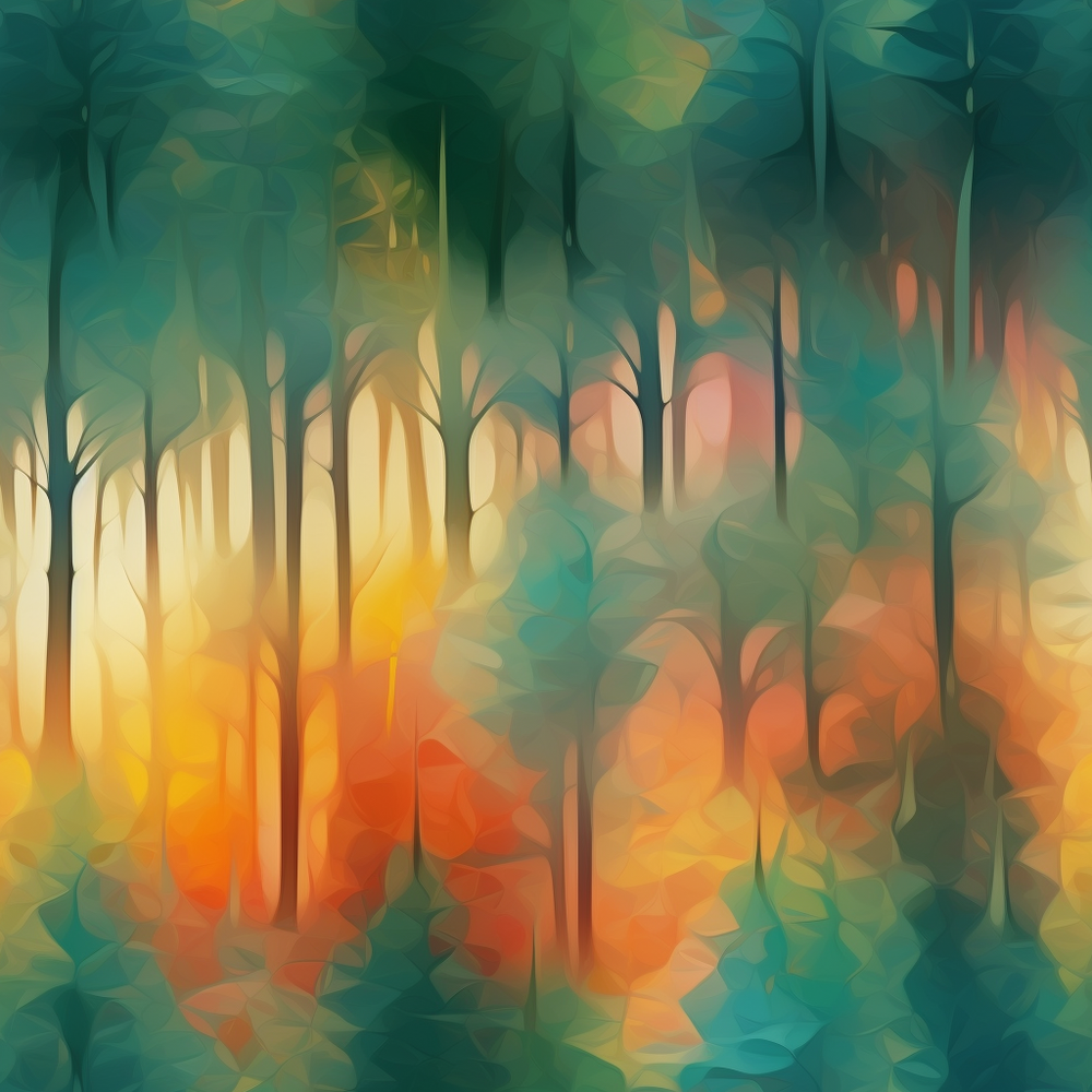 Mossy Serenity Trees-Canvas-artwall-Artwall