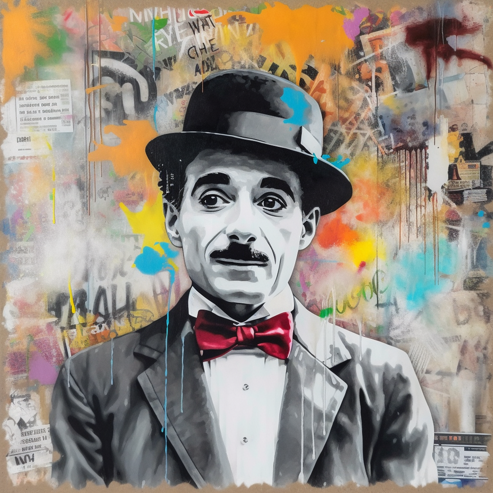 Charlie Chaplin Pop-Canvas-artwall-Artwall