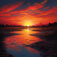 Awe-Inspiring Sunset Bliss-Canvas-artwall-Artwall