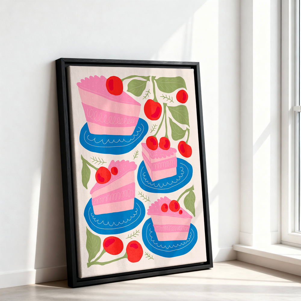 Le tableau accroché en situation dans un intérieur meublé.