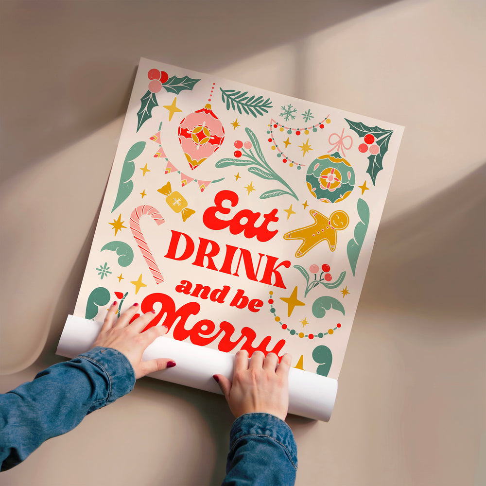 L'impression présentée en poster, sans encadrement, sur un mur neutre.