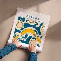 L'impression présentée en poster, sans encadrement, sur un mur neutre.