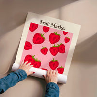 L'impression présentée en poster, sans encadrement, sur un mur neutre.