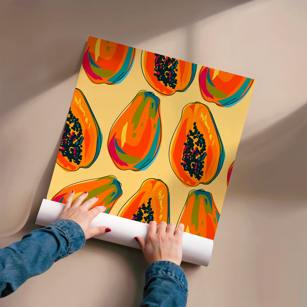 L'impression présentée en poster, sans encadrement, sur un mur neutre.