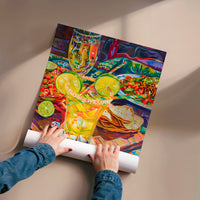 L'impression présentée en poster, sans encadrement, sur un mur neutre.