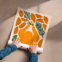 L'impression présentée en poster, sans encadrement, sur un mur neutre.