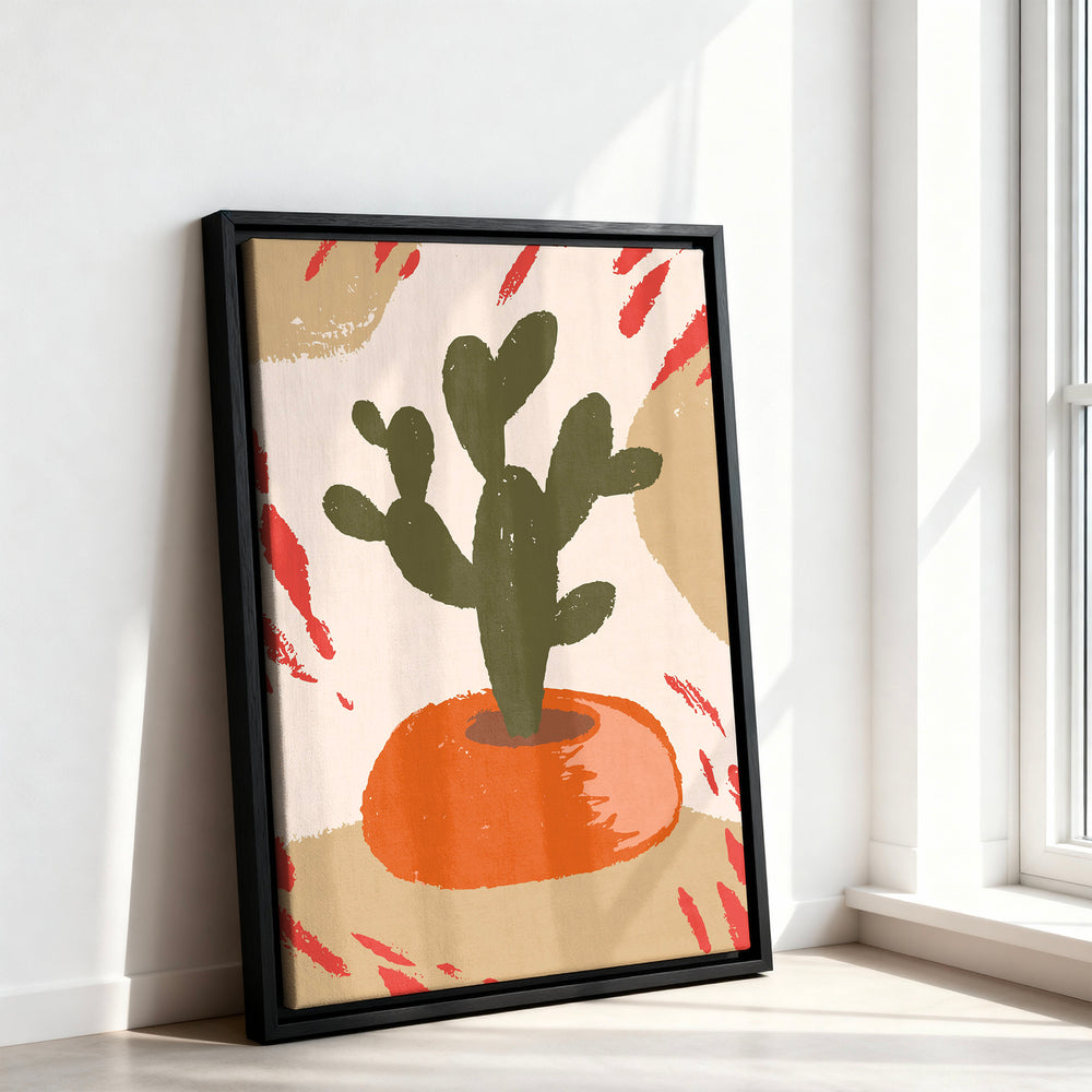 Le tableau accroché en situation dans un intérieur meublé.