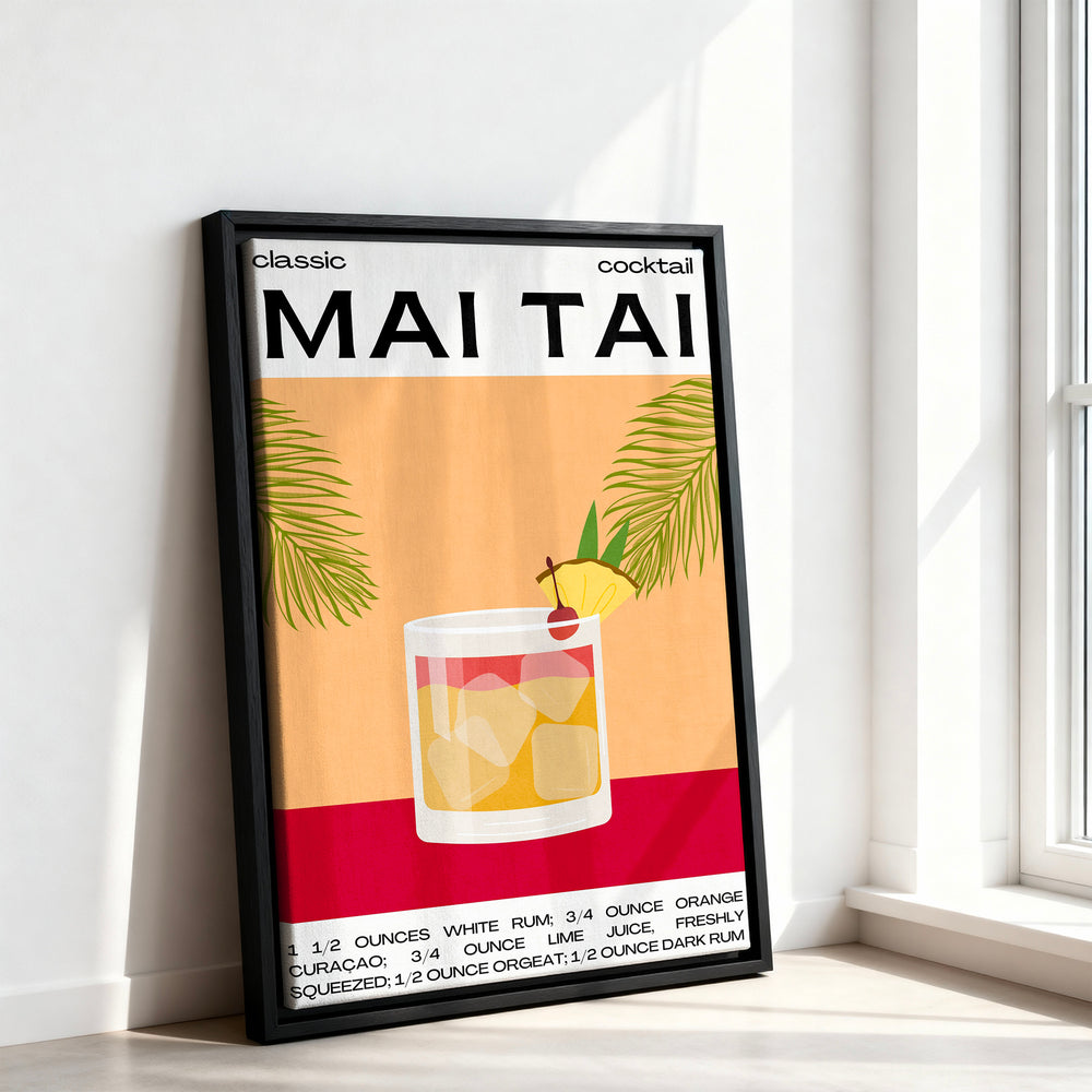 Le tableau accroché en situation dans un intérieur meublé.