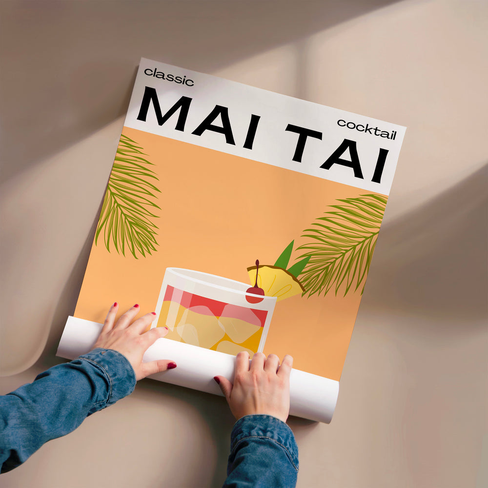 L'impression présentée en poster, sans encadrement, sur un mur neutre.