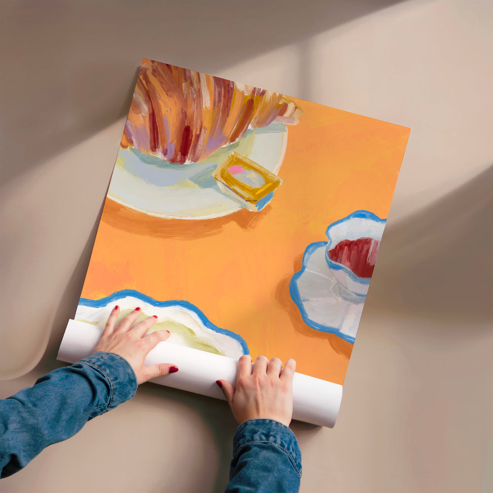 L'impression présentée en poster, sans encadrement, sur un mur neutre.