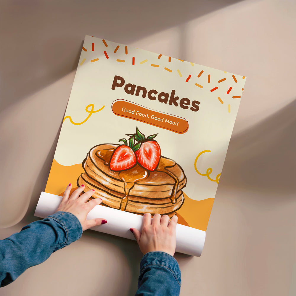 L'impression présentée en poster, sans encadrement, sur un mur neutre.